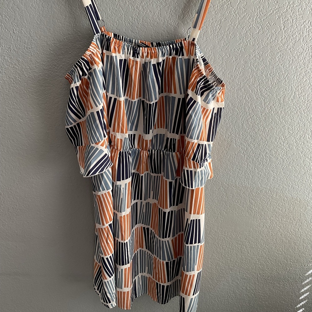 SHEIN Multicolor Geometric Print Dress
